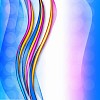 abstract background with green, pink, purple elements