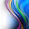 abstract background with green, pink, purple elements