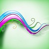 abstract background with green, pink, purple elements