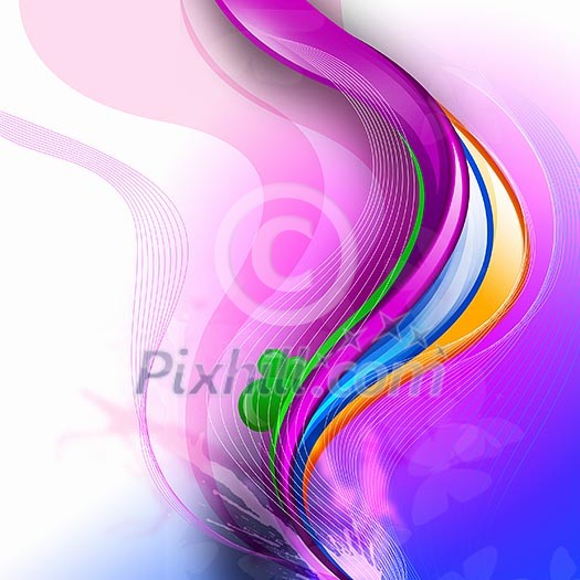 abstract background with green, pink, purple elements