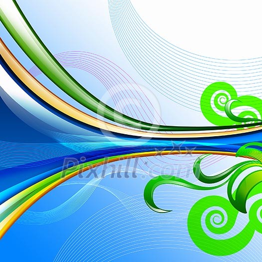 abstract background with green, pink, purple elements