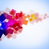 abstract background with green, pink, purple elements