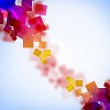 abstract background with green, pink, purple elements