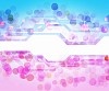 abstract background with green, pink, purple elements