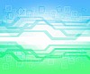 abstract background with green, pink, purple elements