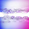 abstract background with green, pink, purple elements