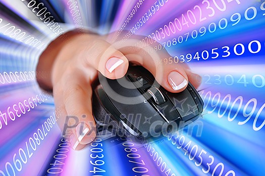 Workplace businesswoman. Charts, securities, charts on your desktop Workplace businesswoman. Charts, securities, charts on your desktop