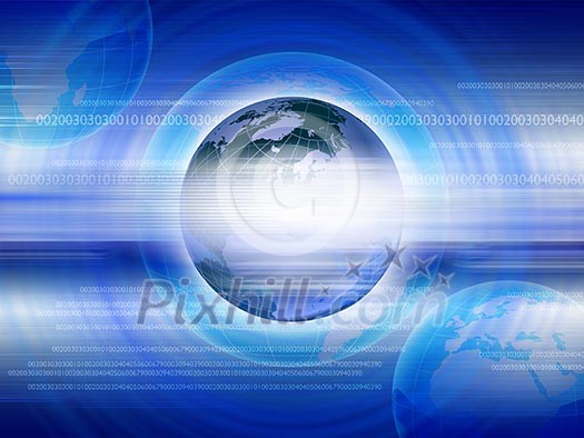Abstract background on global business with the planet Earth in the background. Abstract background on global business with the planet Earth in the background.