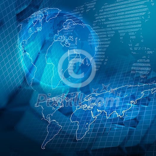 global business and modern global technology illustrated global business and modern global technology illustrated