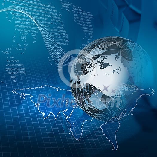 global business and modern global technology illustrated global business and modern global technology illustrated