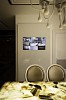 View to the security screens in the room