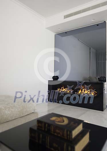 TV with a fireplace TV with a fireplace