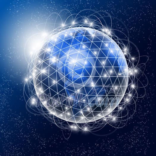 Earth and the communication on its surface. A symbol of high-speed and technology. Earth and the communication on its surface. A symbol of high-speed and technology.