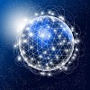 Earth and the communication on its surface. A symbol of high-speed and technology.