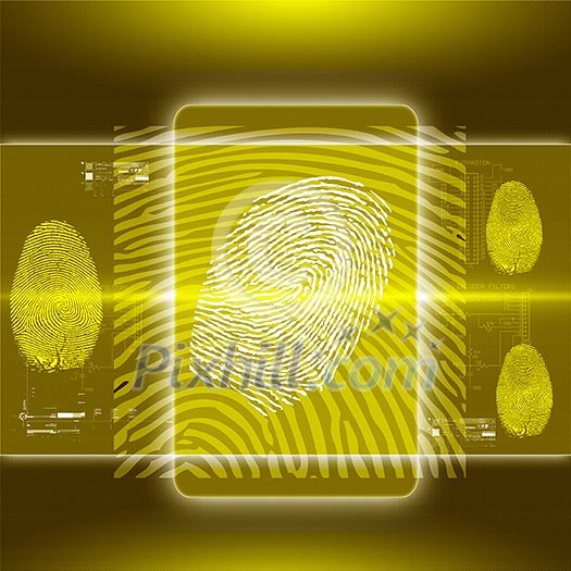 picture of a fingerpring as used in technology for security purposes picture of a fingerpring as used in technology for security purposes