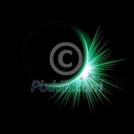Image of a solar eclipse. Illustration on a dark background Image of a solar eclipse. Illustration on a dark background