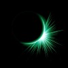 Image of a solar eclipse. Illustration on a dark background