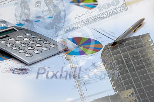 Collage of financial and business charts and graphs Collage of financial and business charts and graphs