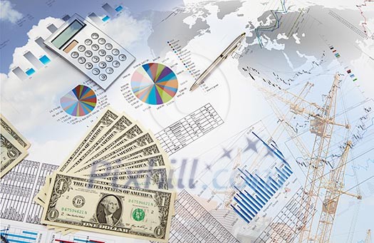 Collage of financial and business charts and graphs Collage of financial and business charts and graphs
