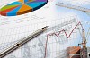 Collage of financial and business charts and graphs