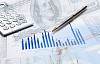 Collage of financial and business charts and graphs