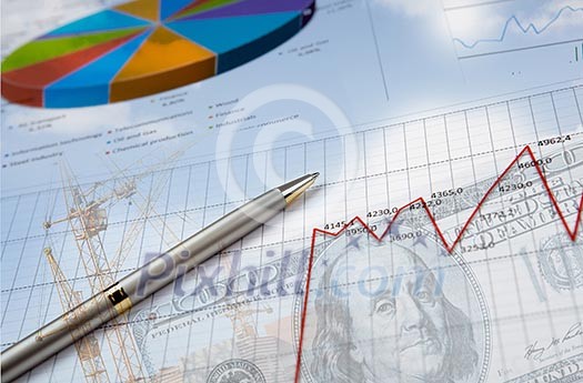 Collage of financial and business charts and graphs Collage of financial and business charts and graphs