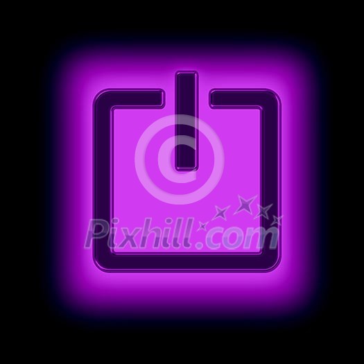 Picture of a power button against black background Picture of a power button against black background