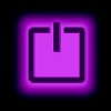 Picture of a power button against black background