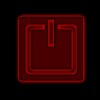 Picture of a power button against black background