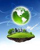 Picture of green planet as symbol of environmental concept