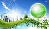 Picture of green planet as symbol of environmental concept