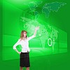 Colour collage with financial and business charts and graphs
