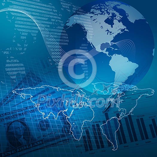 Colour collage with financial and business charts and graphs Colour collage with financial and business charts and graphs