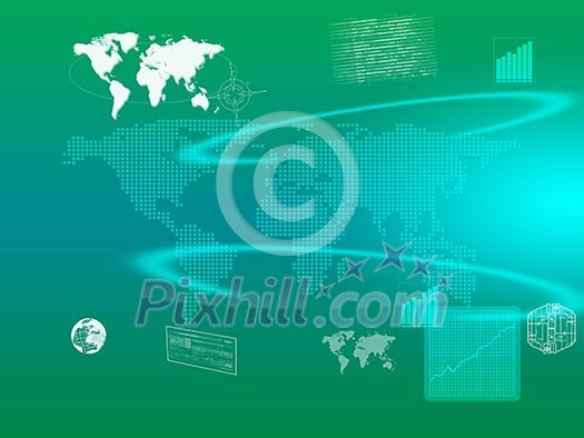 Colour collage with financial and business charts and graphs Colour collage with financial and business charts and graphs