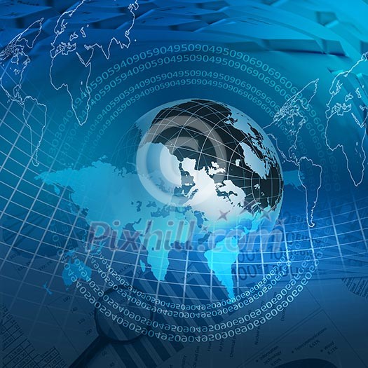 Colour collage with financial and business charts and graphs Colour collage with financial and business charts and graphs