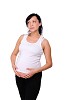 Charming  pregnant mother awaiting the birth of the baby.