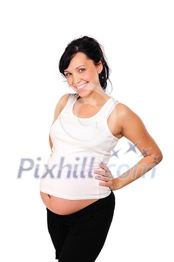 Charming pregnant mother awaiting the birth of the baby. Charming pregnant mother awaiting the birth of the baby.