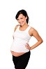 Charming  pregnant mother awaiting the birth of the baby.