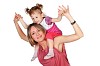 Mom and her young daughter spent time together