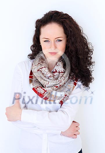 portrait of a young pretty caucausian girl