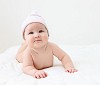 Portrait of a young child on a white background. Baby.
