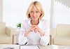 portrait of young business woman with blond hair in the office