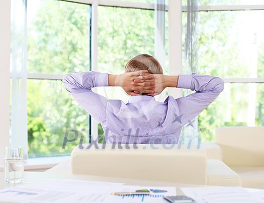 business man in office working with papers business man in office working with papers