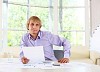 business man in office working with papers