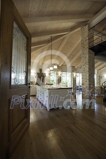 Open wooden kitchen interior design Open wooden kitchen interior design