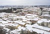 Snowy house roofs