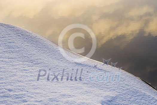 Snow & reflections in water Snow & reflections in water