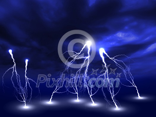 image of lightning on a dark blue background image of lightning on a dark blue background