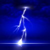 image of lightning on a dark blue background