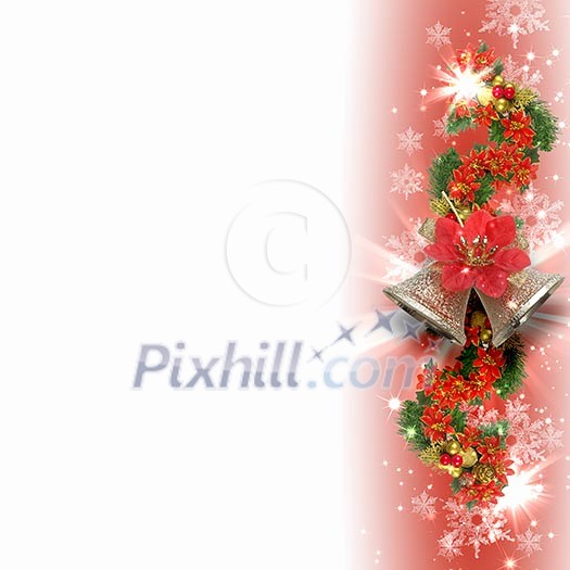 Illustration of background with traditional Christmas decoration ornament